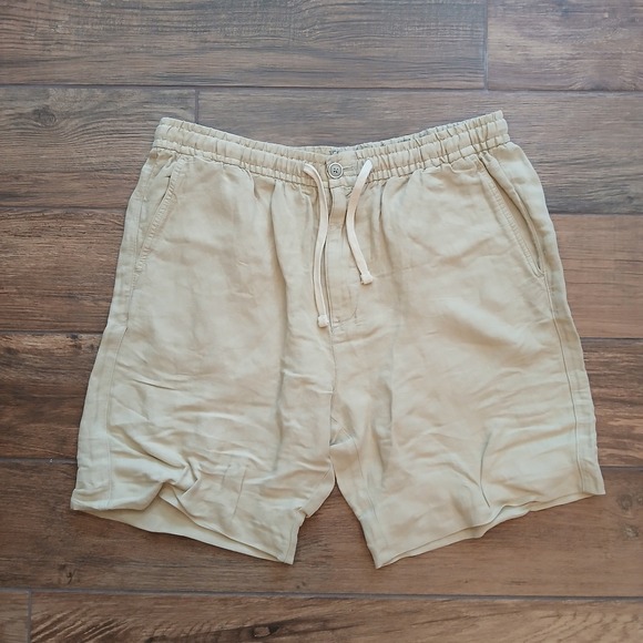 Tommy Bahama Shorts Mens Large Beige Linen Viscose Blend Drawstring Casual - Picture 1 of 11